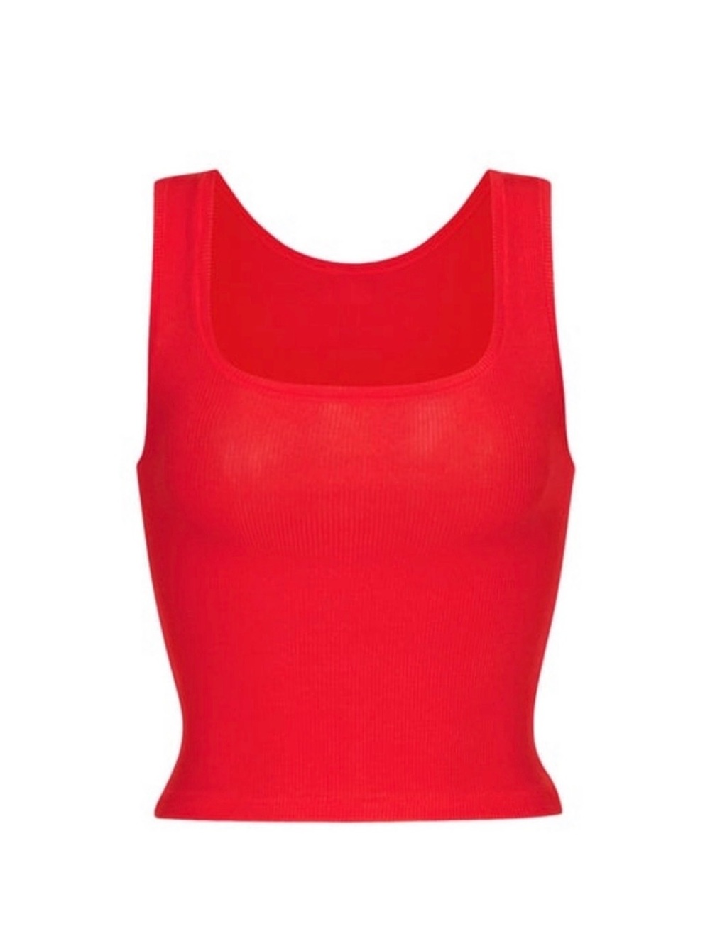 SKIMS Red Ribbed Tank & Boxer Short Set - Picture 3 of 6